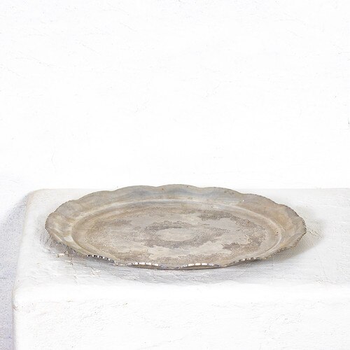 Silver Metal Serving Tray